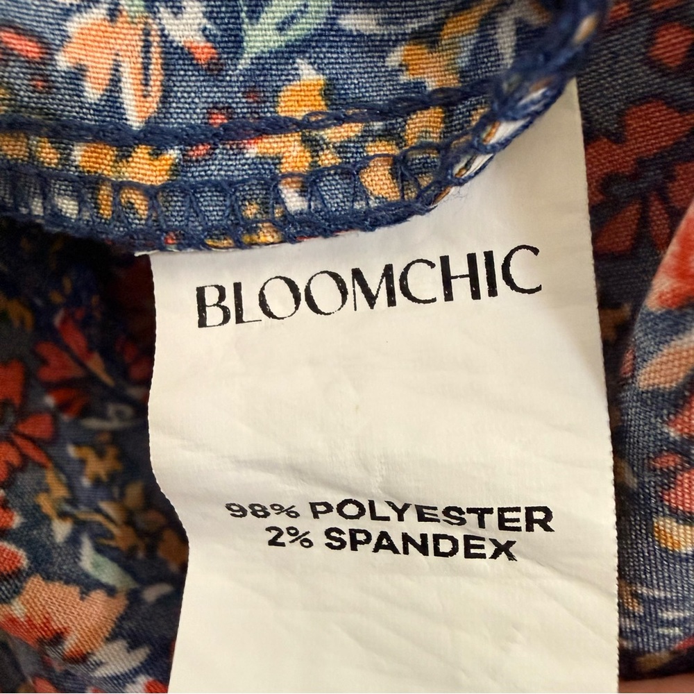 BloomChic Ditsy Floral Woven Ribbon Maxi Dress Size 12 Boho Multicolor - Picture 9 of 11